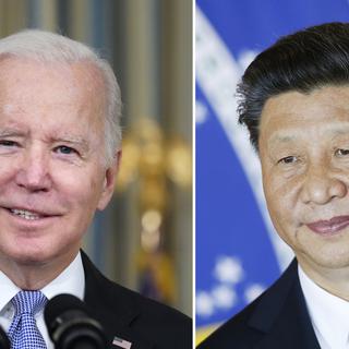Joe Biden et Xi Jinping. [AP Photo/Keystone - Eraldo Peres et Alex Brandon]