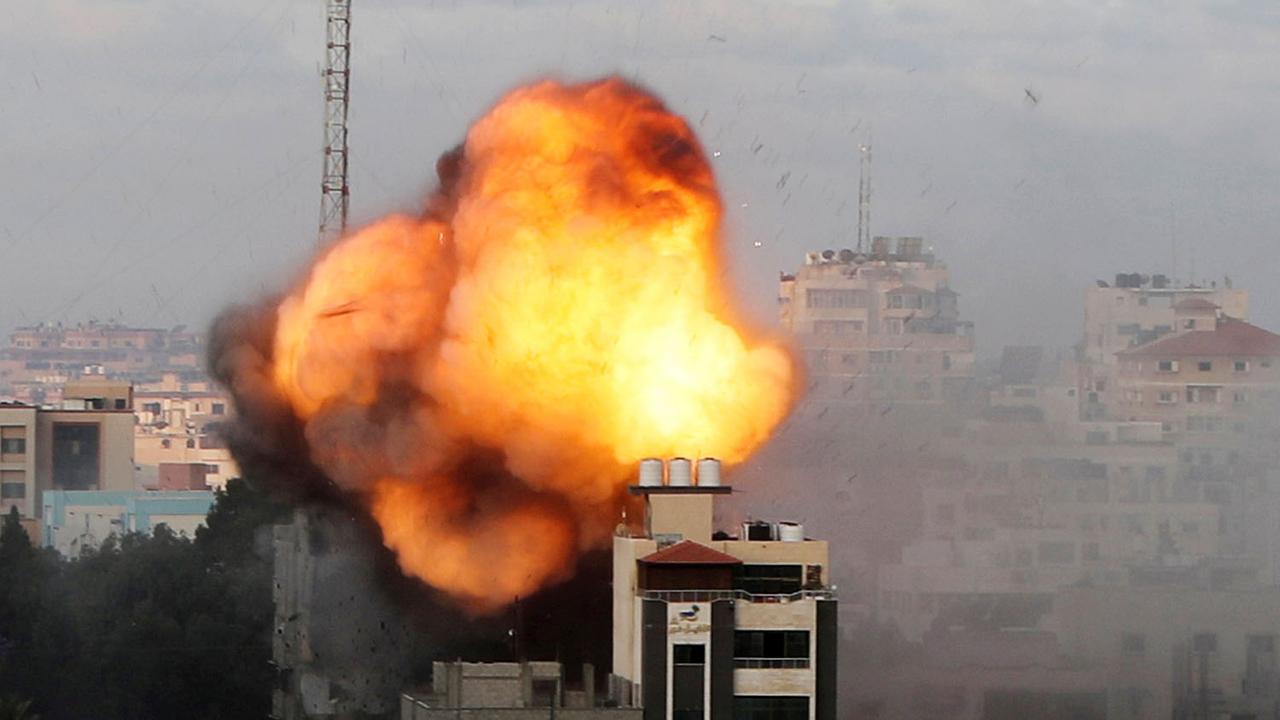 Immeuble bombardé à Gaza City, mardi 18.05.2021. [Reuters - Mohammed Salem]