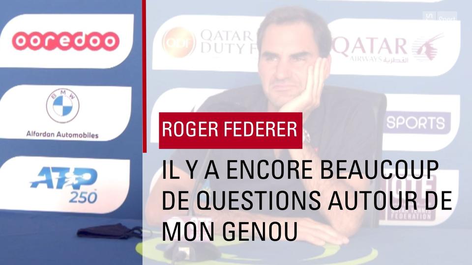 Roger Federer lors de la conférence de presse à Doha.