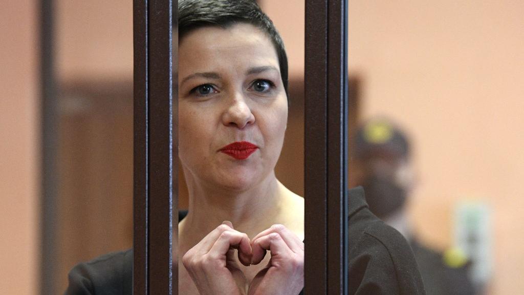 La justice bélarusse a condamné lundi à 11 ans de prison l'opposante Maria Kolesnikova, une des figures de la contestation de l'été 2020. Cette sentence vient couronner la répression de toute opposition au régime d'Alexandre Loukachenko. [SPUTNIK VIA AFP - VIKTOR TOLOCHKO]