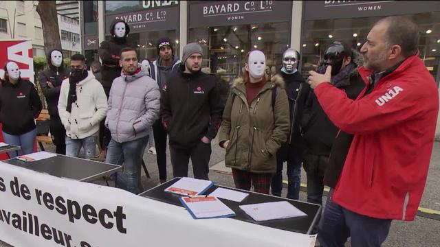 Des livreurs de l'entreprise Smood à Sion et Martigny rejoignent le mouvement de grève entamé à Yverdon il y a 10 jours. [RTS]