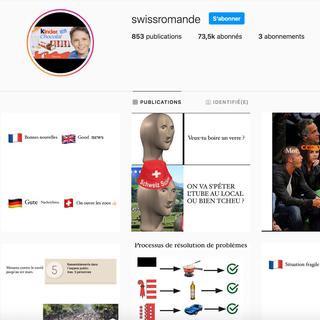 Capture d'écran du compte Instagram Swissromande. [DR - DR]