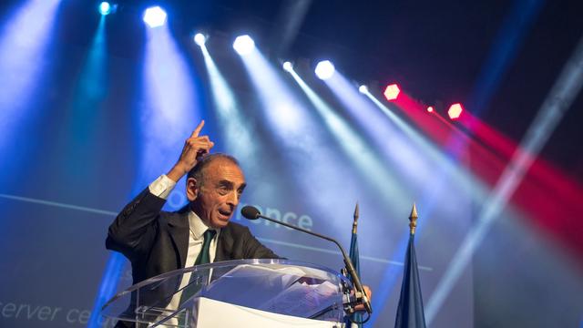 Eric Zemmour, ici à la Journée des conservateurs le 26 septembre 2021, divise la droite française. [Keystone/EPA - Christophe Petit Tesson]