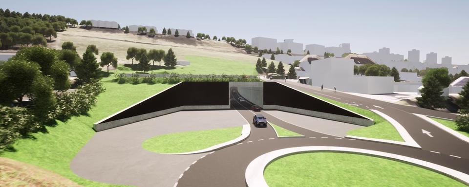 La pièce maîtresse du contournement de La Chaux-de-Fonds sera un tunnel de 1,2 kilomètre. [République et Canton de Neuchâtel/YouTube]