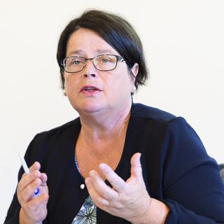 Anne-Claude Demierre, conseillère d'Etat, Directrice de la santé et des affaires sociales du canton de Fribourg. [Keystone - Anthony Anex]
