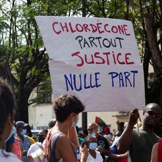 Des manifestations ont eu lieu en Martinique pour demander que jsutice soit faite dans l'affaire du chlordécone. [AFP - Fanny Fontan / Hans Lucas]