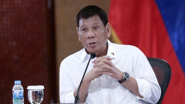 Le président philippin Rodrigo Duterte a annoncé qu'il renonçait à être candidat à la vice-présidence. [Keystone/Malacanang Presidential Photographers Division via AP - Karl Alonzo]