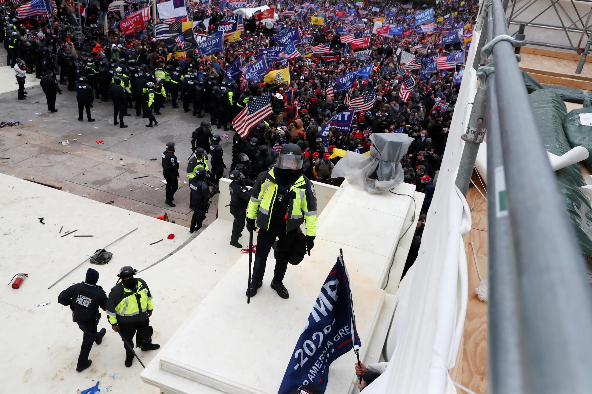La Police du Capitole a été débordée par les manifestants pro-Trump. [Reuters - Shannon Stapleton]