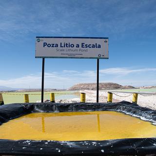 Image de mine de lithium dans le Salar d'Atacama. [RTS - Marion Esnault]