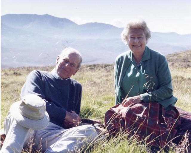 Le prince Philip et la reine Elizabeth II. [Keystone - Countess of Wessex/Buckingham Palace]