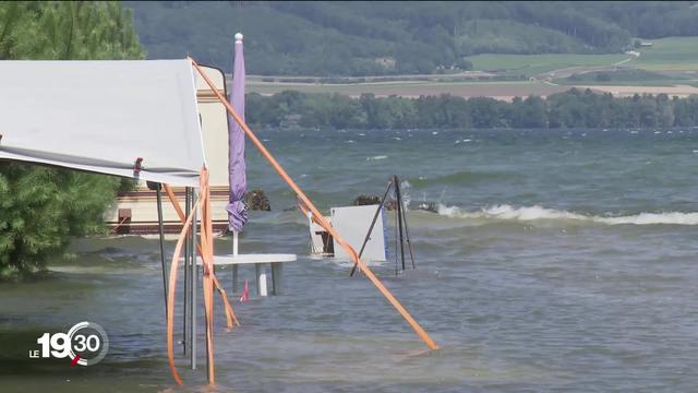 Lac de Neuchâtel: la situation reste toujours tendue. Le camping de Cheseaux-Noréaz a dû être évacué