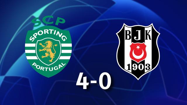 4e j. Gr.C, Sporting - Besiktas Istanbul (4-0): résumé de la rencontre