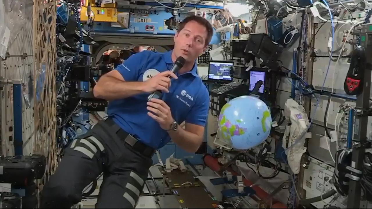 Thomas Pesquet à bord de la station spatiale internationale. [AFP - European Space Agency]
