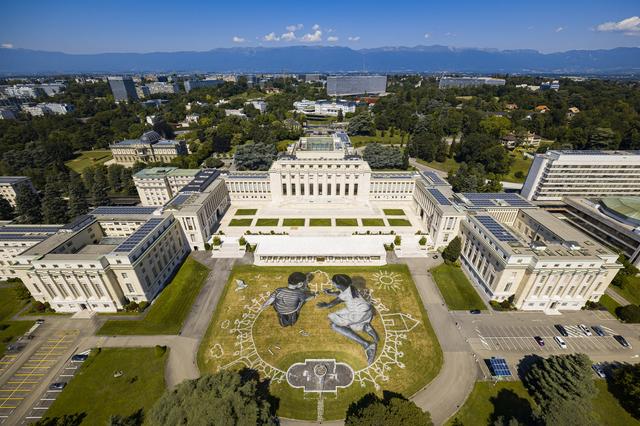 Le palais des Nations Unies à Genève, le 24 juin 2020. [KEYSTONE - VALENTIN FLAURAUD]