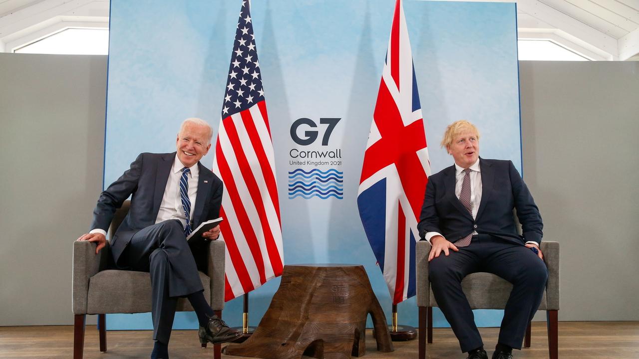 Le président américain Joe Biden a rencontré son homologue britannique Boris Johnson pour son premier voyager à l'étranger depuis sa prise de fonction. [Keystone - Hollie Adams]