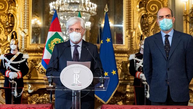 Le bureau de presse du Palais du Quirinal annonce la démission du Premier ministre, Giuseppe Conte. Rome, le 26 janvier 2021. [AFP - Quirinale Press Office]