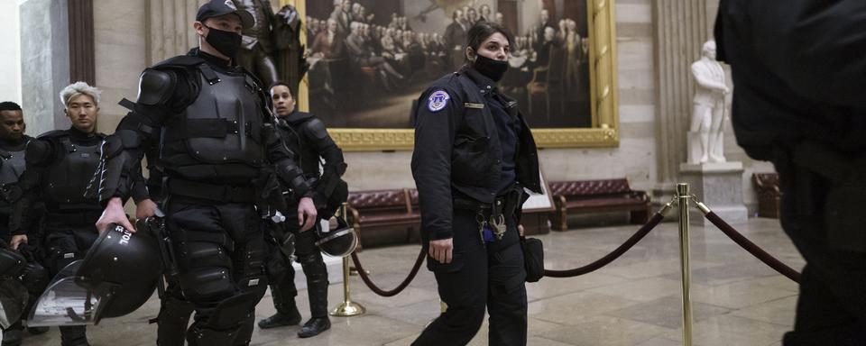 La police du Capitole a repris le contrôle des lieux. [Keystone - AP Photo/J. Scott Applewhite]