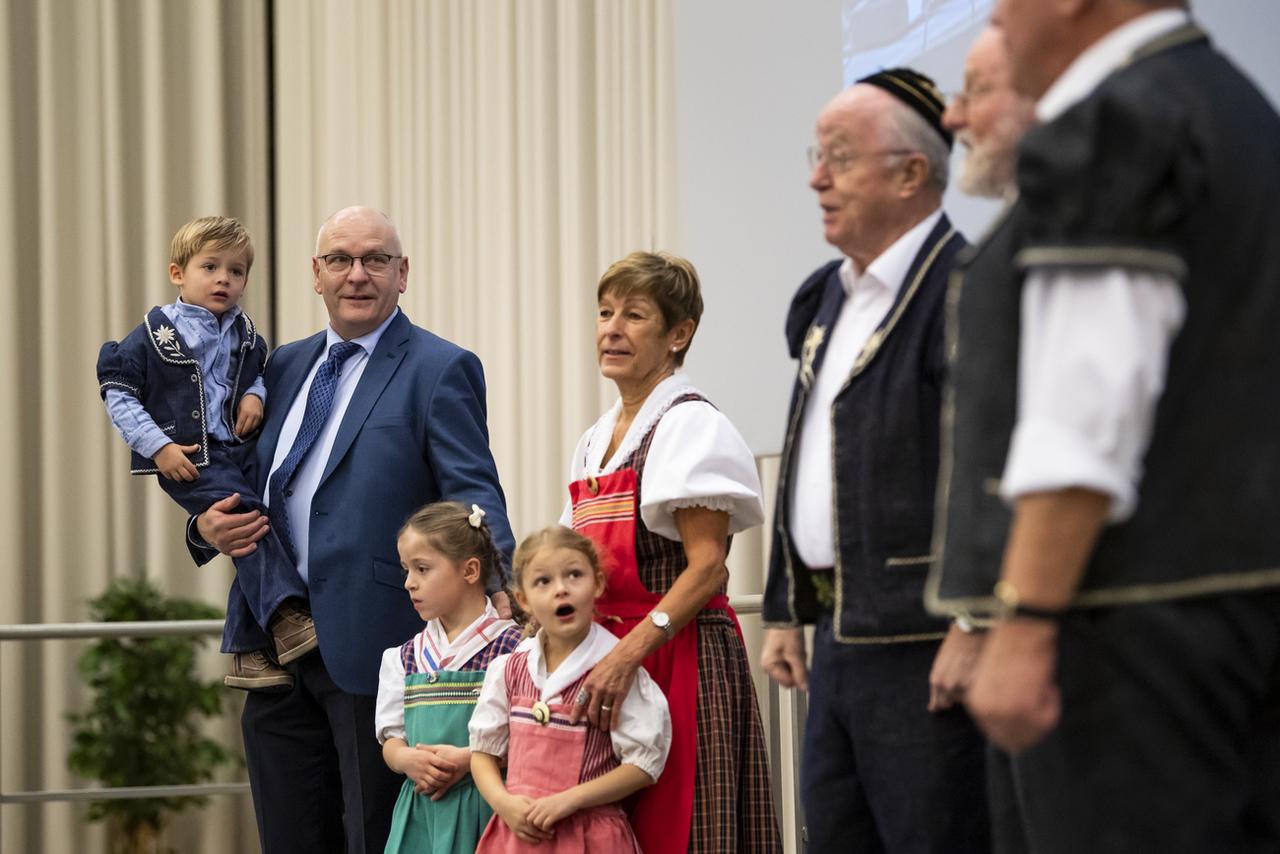 Jean-Pierre Doutaz, nouveau président du Grand Conseil fribourgeois. [KEYSTONE - JEAN-CHRISTOPHE BOTT]