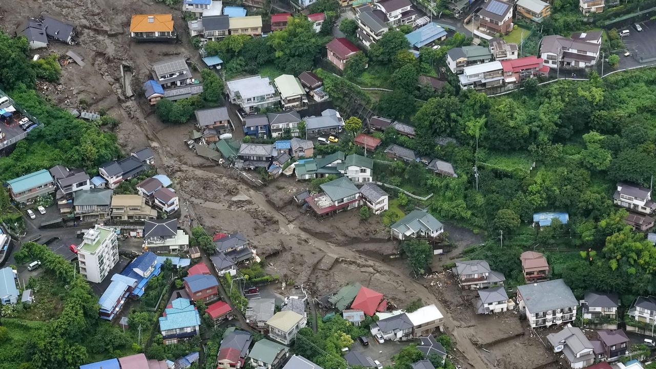 Le site de la coulée de boue à Izusan, à Atami, dans la préfecture de Shizuoka, le 4 juillet 2021. [Keystone - Kyodo News via AP]