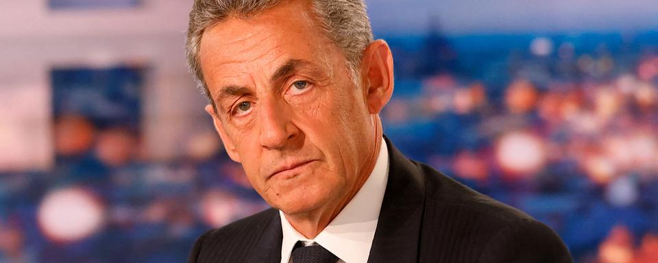 Nicolas Sarkozy sur le plateau de TF1, 03.03.2021. [AFP - Ludovic Marin]