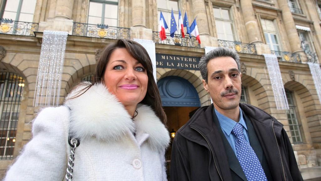 Omar Raddad et son avocate Sylvie Noachovitch. [AFP - Mehdi Fedouach]