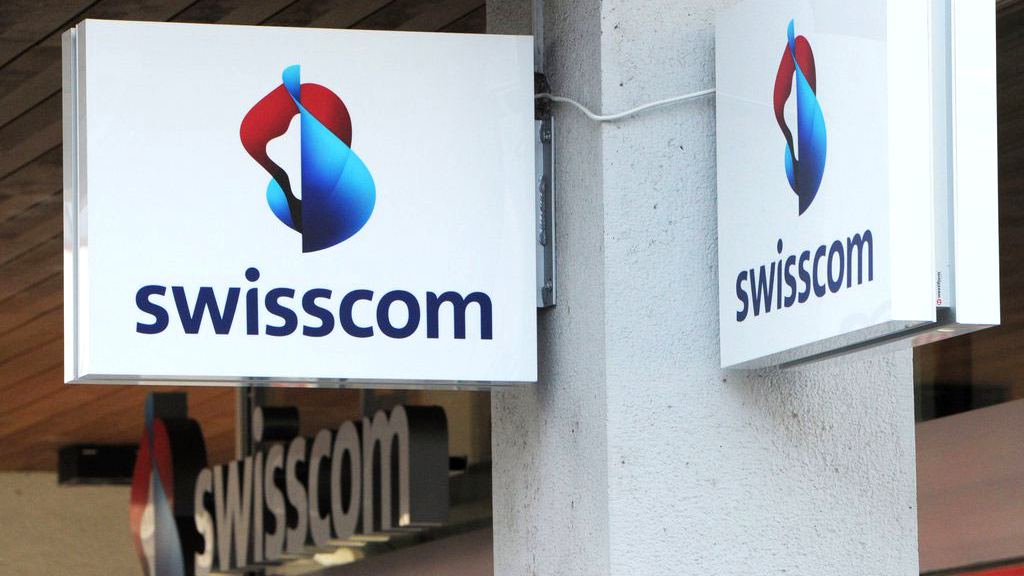 Le logo de Swisscom. [Keystone - Steffen Schmidt]