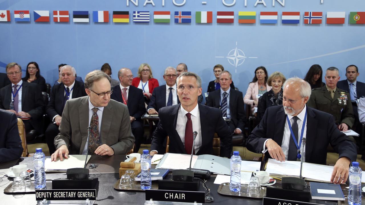 Le secrétaire général de l’OTAN a évoqué la puissance menaçante de la Chine. [AP - Francois Lenoir]