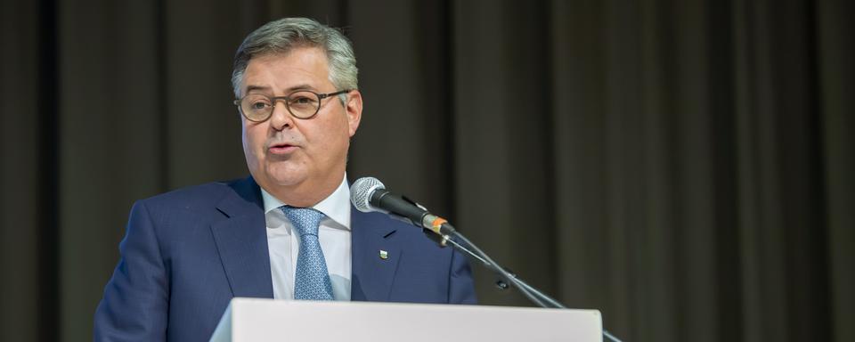 Marc-Olivier Buffat, président du PLR Vaud. [KEYSTONE - MARTIAL TREZZINI]