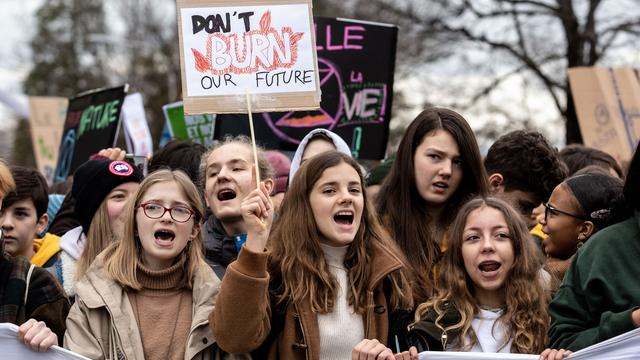 Manifestation pour le climat le 17 janvier 2020 à Lausanne (photo prétexte). [AFP - Dominika Zarzycka]