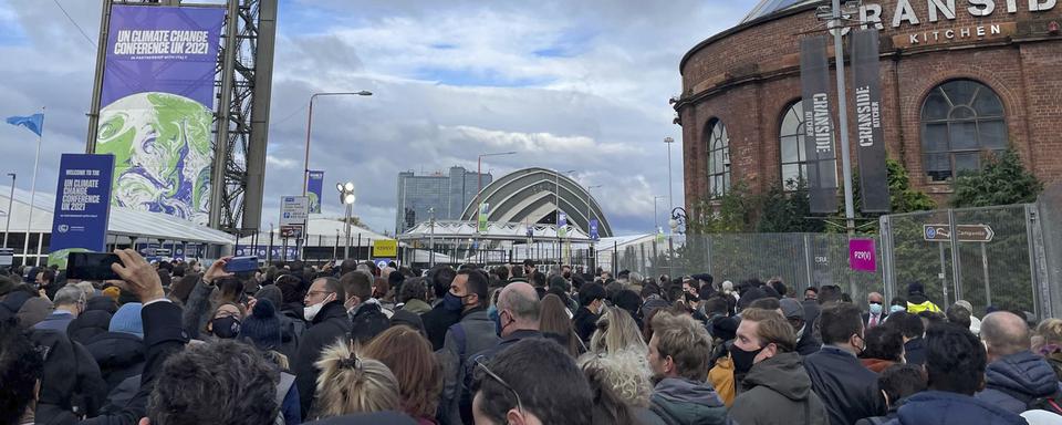 L'accès à la COP26 à Glasgow. [Keystone - AP Photo/Anna Johnson]