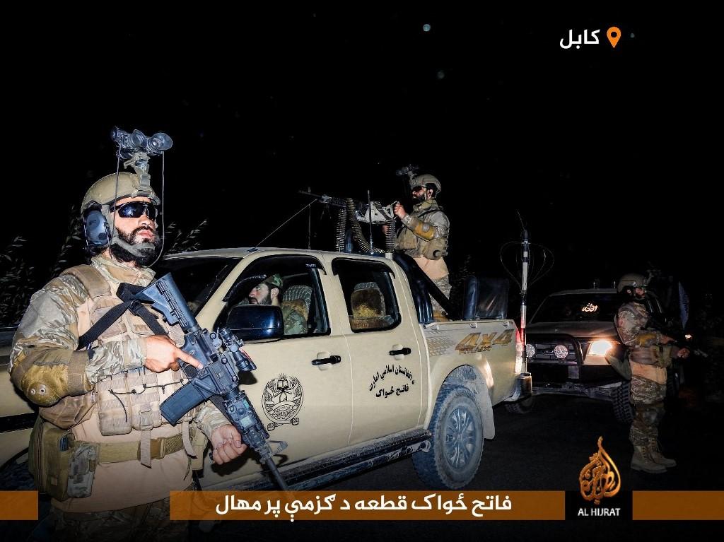 Les forces spéciales des talibans, des soldats équipés de l'attirail complet du combattant d'exception. Kaboul, le 24 août 2021. [AFP - Al Hijrat via EyePress News]