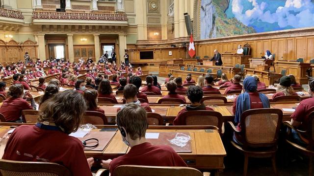 Guy Parmelin souhaite la bienvenue aux jeunes pour la 30ème session des jeunes. [@ParmelinG]