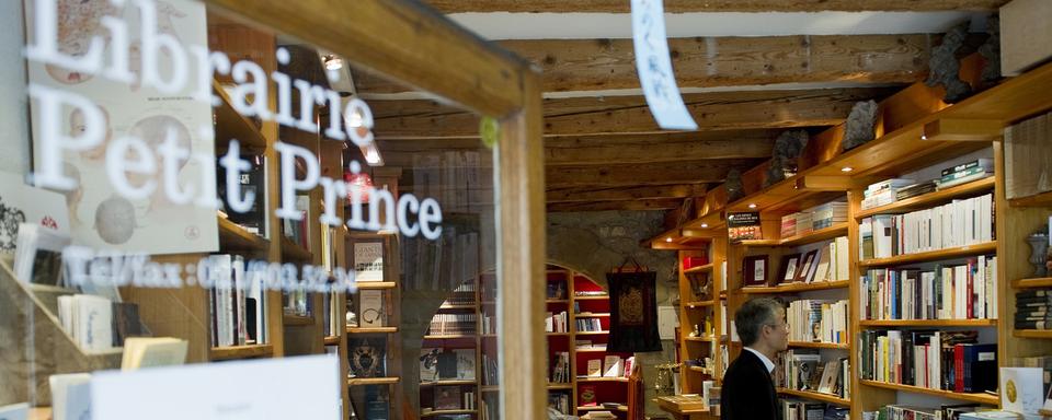 La librairie morgienne Le Petit Prince, photographiée ici le 11 janvier 2012. [Keystone - Jean-Christophe Bott]