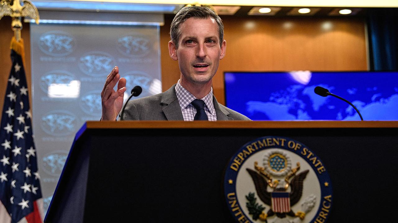 Le porte-parole de la diplomatie américaine Ned Price à Washington, 31.03.2021. [Pool/AFP - Nicholas Kamm]