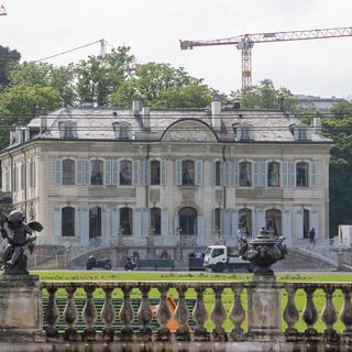 La villa La Grange, dans le quartier des Eaux-Vives à Genève. [Keystone - Martial Trezzini]
