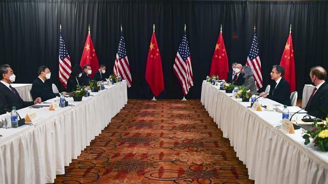 Une première confrontation a eu lieu entre l'équipe de Joe Biden et la Chine. [Keystone/AP - Frederic J. Brown]