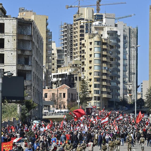 Manifestation à Beyrouth au Liban. [EPA/Keystone - Wael Hamzeh]