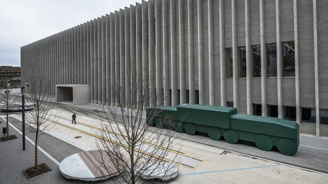 Le bâtiment Plateforme 10 du Musée cantonal des Beaux-Arts. [Keystone - Jean-Christophe Bott]