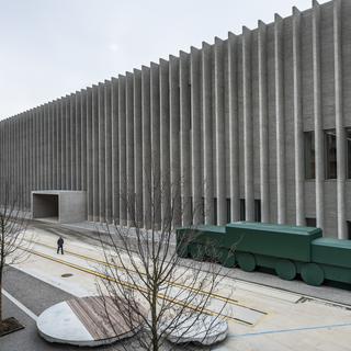 Le bâtiment Plateforme 10 du Musée cantonal des Beaux-Arts. [Keystone - Jean-Christophe Bott]