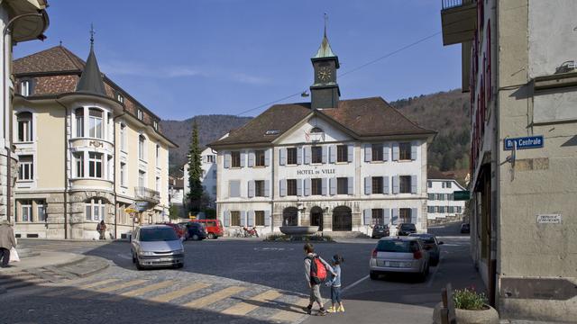 L'Hôtel de Ville de Moutier. [Keystone - Gaëtan Bally]