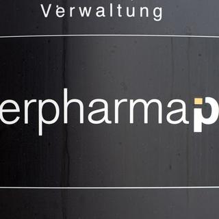 Logo de l'association des entreprises pharmaceutiques suisses pratiquant la recherche Interpharma, Petersgraben 35, Bâle, mardi 22 avril 2014. [Georgios Kefalas - Georgios Kefalas]