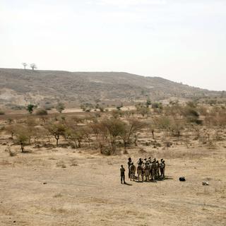 Un exercice militaire des troupes du Burkina Faso, sous la supervision des forces spéciales néerlandaises, à Thies, au Sénégal, le 18 février 2020. [Keystone/AP photo - Cheikh A.T Sy]