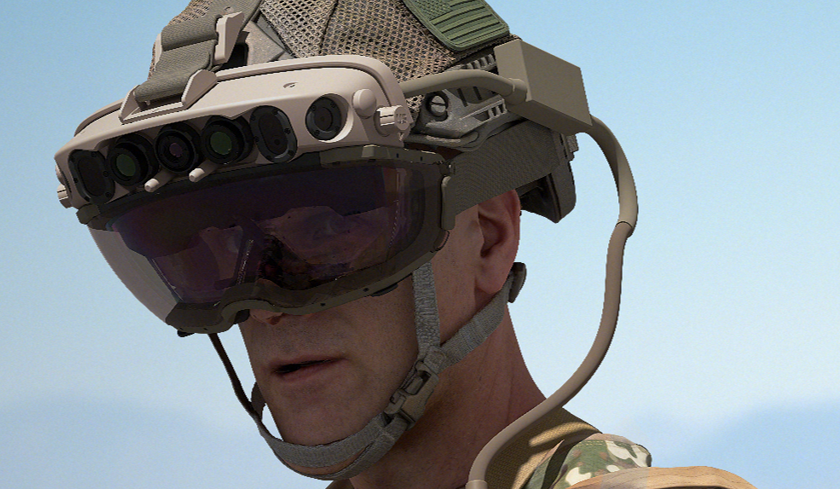 L'armée américaine "fait passer le casque Microsoft HoloLens de la phase de prototype à celle de production", annonce un communiqué de Microsoft, le 31 mars 2021. [Microsoft]