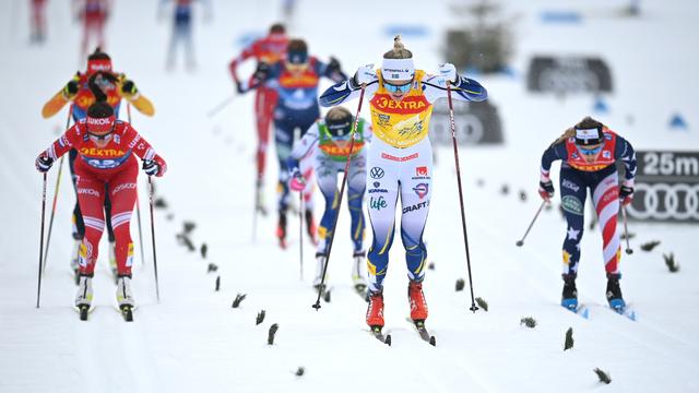 Linn Svahn a confirmé son résultat de la veille au Val Müstair. [Gian Ehrenzeller]