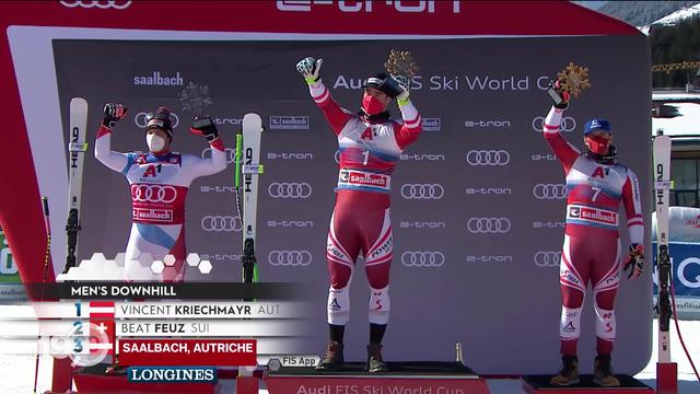En ski alpin, le Suisse Beat Feuz augmente ses chances de remporter pour la quatrième fois le classement général de la descente