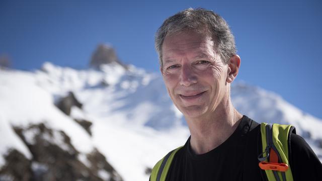 Robert Bolognesi dans le Val d'Hérens en février 2019. [Keystone - Sandra Hildebrandt]