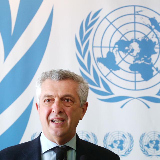 Le Haut commissaire de l'ONU pour les réfugiés Filippo Grandi, photographié à Genève. [Reuters - Denis Balibouse]