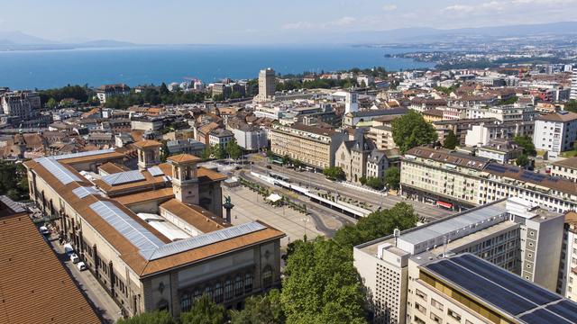 Vue de la ville de Lausanne. [KEYSTONE - LEANDRE DUGGAN]