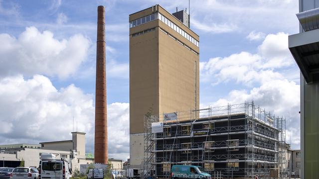 À Fribourg, le groupe JPF finance en grande partie la campagne sur le site de Bluefactory [Keystone - Marcel Bieri]