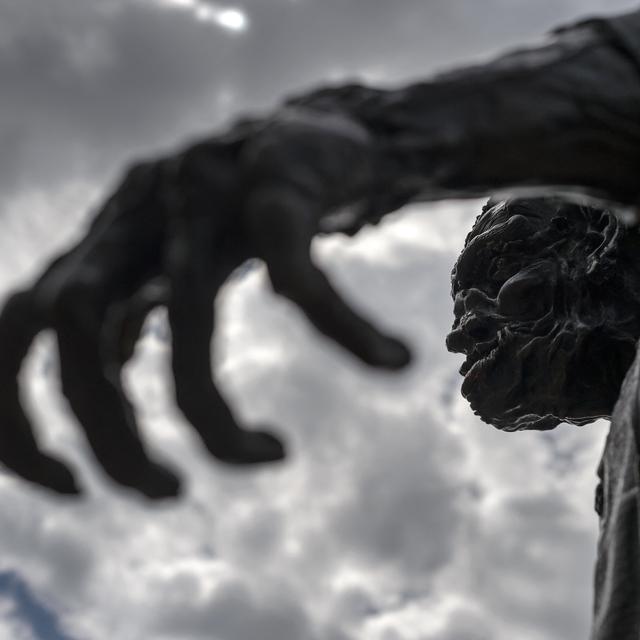 Statue de Frankenstein à Genève. [AFP - FABRICE COFFRINI]